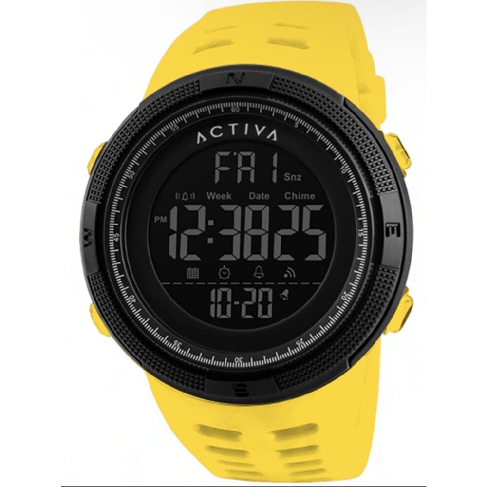 Ativa Black & Yellow Digital Sport Watch for Men